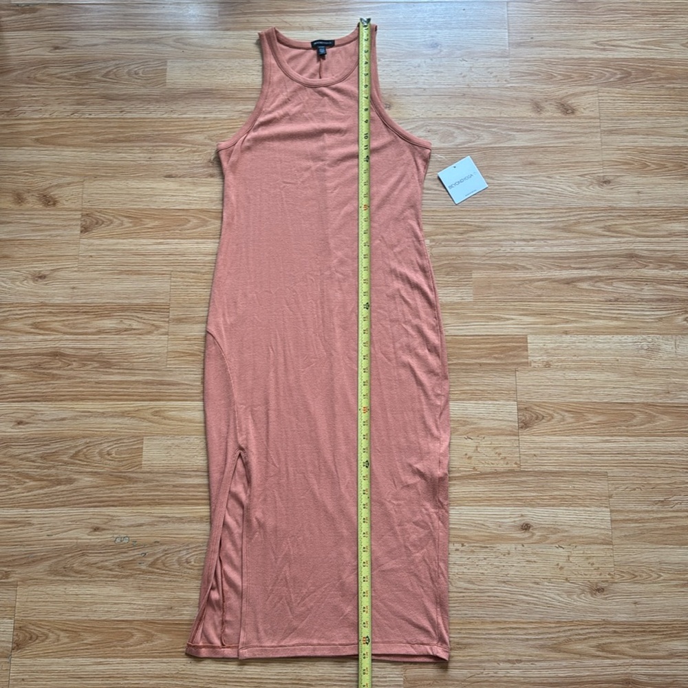 Beyond Yoga Sleeveless Midi Dress in Terracotta Peach - Picture 9 of 11